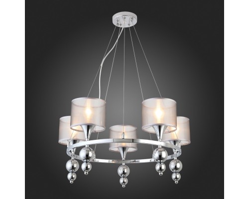 SLE107103-05 Светильник подвесной Хром/Серебристый E14 5*40W PAZIONE