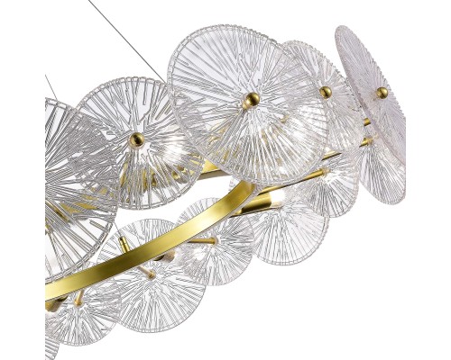 SL1657.203.10 Люстра подвесная ST-Luce Золотистый/Прозрачный E14 10*40W ФЛЕРО