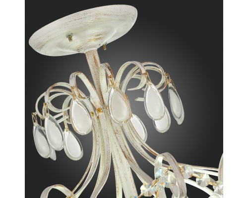 SLE160302-06 Светильник потолочный Золотистый/Белый матовый E14 6*60W MAGONZA