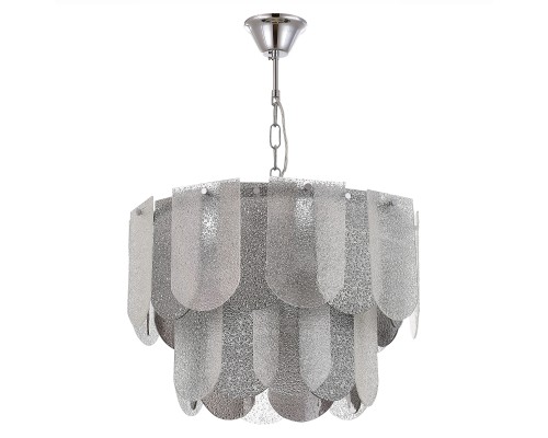 SLE1125-103-07 Светильник подвесной Хром/Прозрачно-Дымчатый E14 7*40W ERZO