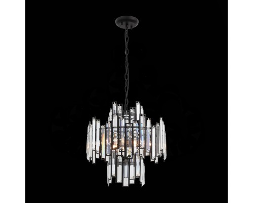 SL665.443.06 Люстра подвесная ST-Luce Черный/Черный, Прозрачный E14 6*40W CHIAREZZA