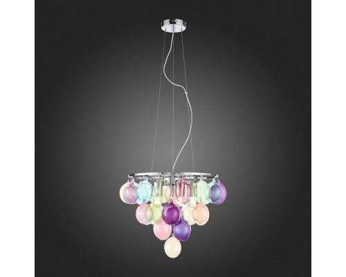 SL432.153.05 Светильник подвесной ST-Luce Хром/Разноцветный E27 5*60W SOSPIRO