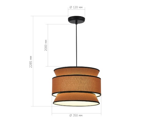 SL1354.403.01 Светильник подвесной ST-Luce Черный/Кирпичный, Черный E27 1*40W ДЖЕККИ