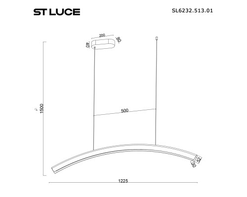 SL6232.513.01 Светильник подвесной ST-Luce Белый/Белый LED 1*20W 4000K HARMONY