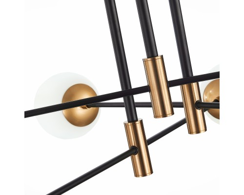 SL1203.402.06 Люстра потолочная ST-Luce Бронза,Черный/Белый E27 6*40W LIMANO