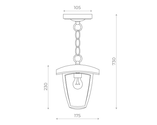 SL081.403.01 Светильник уличный подвесной ST-Luce Черный/Черный, Прозрачный E27 1*40W SIVINO