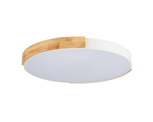 SLE201352-01 Светильник потолочный Белый, Светлое дерево/Белый LED 1*40W 3000K/4000K/6000K DELIA