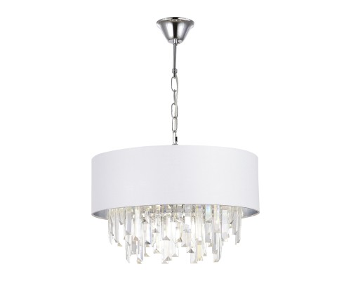 SLE1120-103-07 Светильник подвесной Хром/Белый E14 7*40W DAHLIA