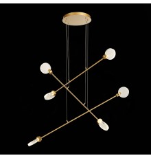 SL6104.203.06 Светильник подвесной ST-Luce Золотистый/Прозрачный,С пузырьками воздуха LED 6*3W 3000K MONTECELIO