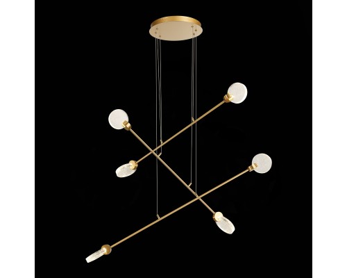 SL6104.203.06 Светильник подвесной ST-Luce Золотистый/Прозрачный,С пузырьками воздуха LED 6*3W 3000K MONTECELIO