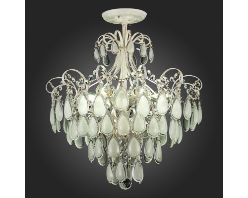 SLE160302-06 Светильник потолочный Золотистый/Белый матовый E14 6*60W MAGONZA