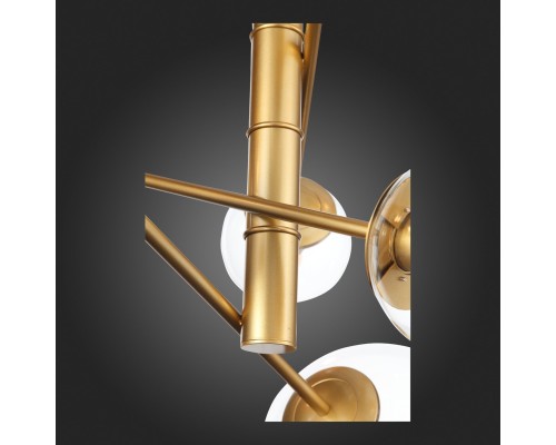 SL1150.203.08 Светильник подвесной ST-Luce Матовое золото/Прозрачный E27 8*40W (из 3-х коробок) LIORA