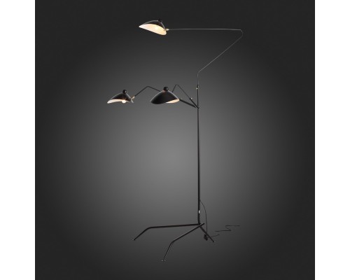 SL305.405.03 Торшер ST-Luce Черный/Черный, Белый E27 3*60W SPRUZZO