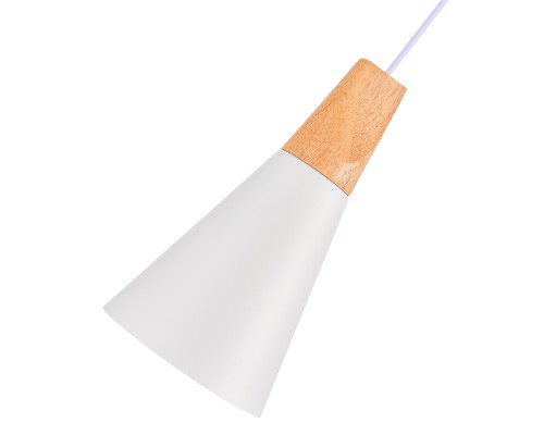 SLE125153-01 Светильник подвесной Белый/Белый, Светлое дерево E14 1*40W MODICA