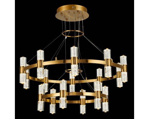 SL6007.203.32 Люстра подвесная ST-Luce Латунь/Прозрачный LED 32*2,5W 4000K GEMINA