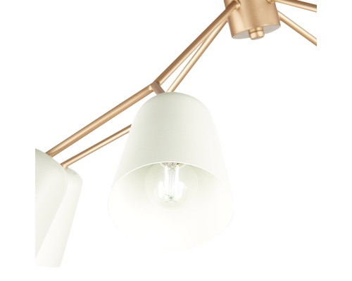 SLE155902-08 Светильник потолочный Золотистый/Белый E14 8*40W MARIO