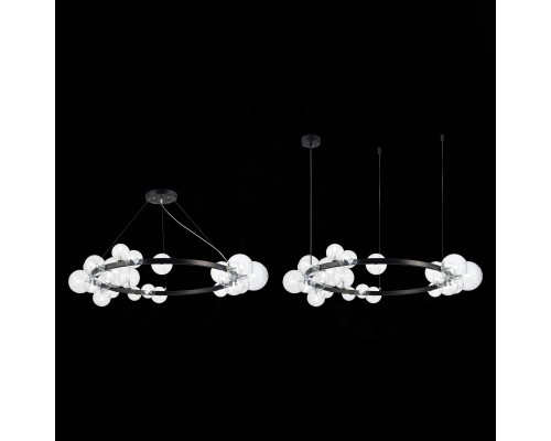 SL1165.403.24 Светильник подвесной ST-Luce Черный/Прозрачный G4 24*5W NECTON