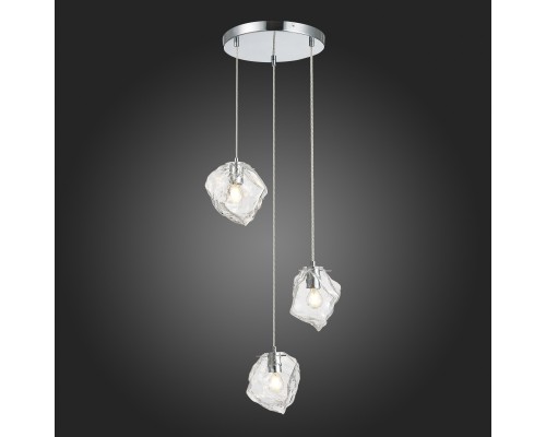 SL1175.103.03 Светильник подвесной ST-Luce Хром/Прозрачный E14 3*40W PORTICI
