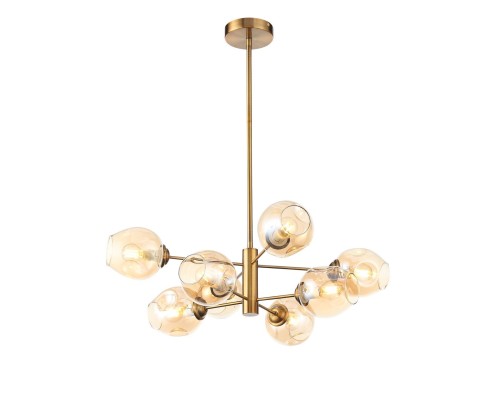 SL1500.203.08 Светильник подвесной ST-Luce Золотистый/Янтарный E14 8*40W FOVIA