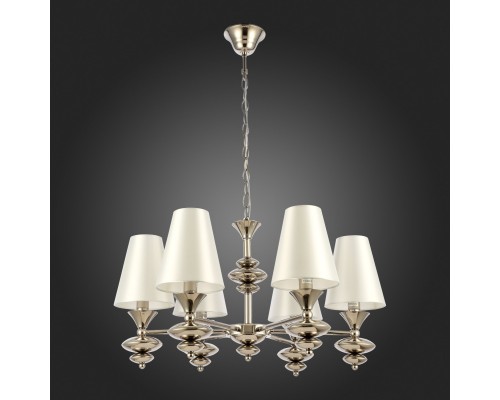 SL1137.103.06 Светильник подвесной Никель/Белый E14 6*40W RIONFO