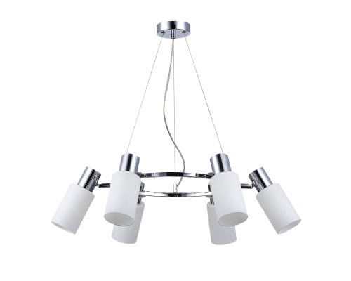 SLE1139-103-06 Светильник подвесной Хром/Белый E14 6*60W GESSI