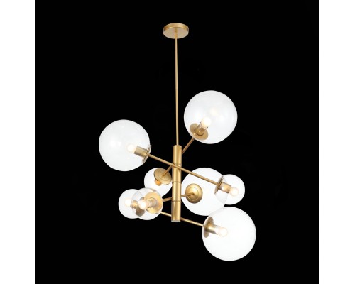 SL1150.203.08 Светильник подвесной ST-Luce Матовое золото/Прозрачный E27 8*40W (из 3-х коробок) LIORA