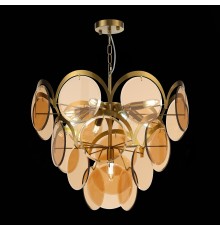SL1161.333.09 Люстра подвесная ST-Luce Латунь/Янтарный E14 9*60W FAZIA