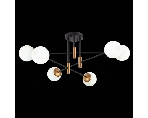 SL1203.402.06 Люстра потолочная ST-Luce Бронза,Черный/Белый E27 6*40W LIMANO