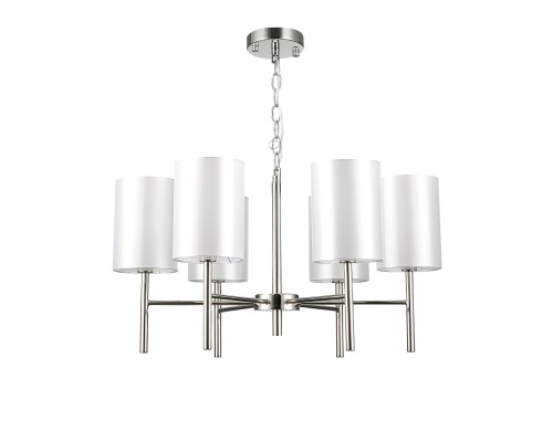SLE107303-06 Люстра подвесная Никель/Белый E14 6*40W NOIA