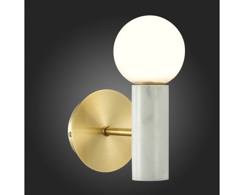 SL1210.501.01 Светильник настенный ST-Luce Золотистый, Белый/Белый G9 1*5W PIETRA