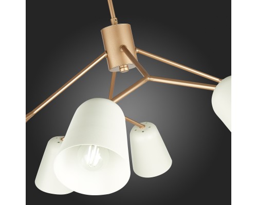 SLE155902-08 Светильник потолочный Золотистый/Белый E14 8*40W MARIO