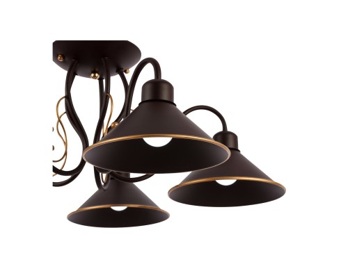 SLE120402-05 Светильник потолочный темно-коричневый/темно-коричневый E27 5*60W CIOLLA