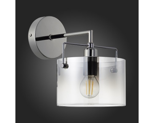 SLE155601-01 Светильник настенный Хром/Дымчатый E14 1*40W NOSTA