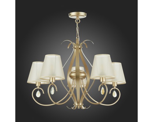 SLE111403-05 Светильник подвесной Шампань/Шампань E14 5*40W FOGGIA