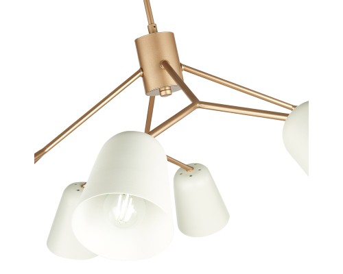 SLE155902-08 Светильник потолочный Золотистый/Белый E14 8*40W MARIO