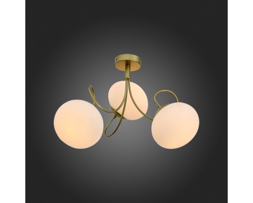 SL717.202.03 Светильник потолочный Золото/Белый E27 3*40W ACINI