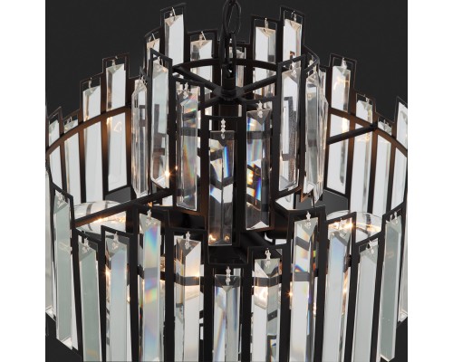 SL665.443.06 Люстра подвесная ST-Luce Черный/Черный, Прозрачный E14 6*40W CHIAREZZA