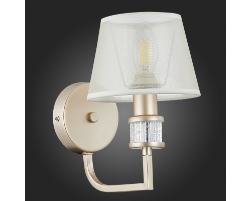 SLE107501-01 Светильник настенный Золотистый/Шампань E14 1*40W MANILA