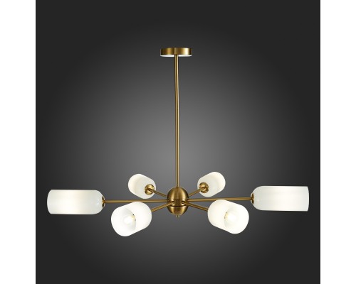 SL1180.202.06 Люстра потолочная ST-Luce Золотистый/Белый E14 6*40W TREVISO