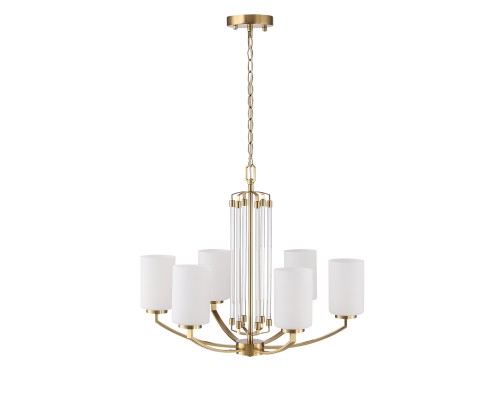 SL1403.303.06 Люстра подвесная ST-Luce Латунь/Прозрачный E27*6 40W ОПАЛ