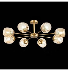 SLE155412-08 Светильник потолочный Золотистый/Янтарный E27 8*60W PALLO