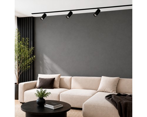 Магнитный трековый светильник SMART Черный LED 1*20W 2700K-6500K 1 800Lm Ra90 36° IP20 СКАЙЛАЙН 48V