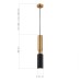 SL1192.343.01 Светильник подвесной ST-Luce Латунь/Латунь, Черный GU10 1*5W 4000K PRIETTI