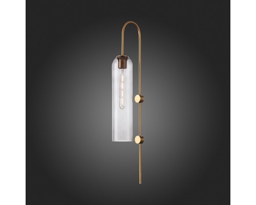 SL1145.341.01 Светильник настенный ST-Luce Латунь/Дымчатый E27 1*60W CALLANA