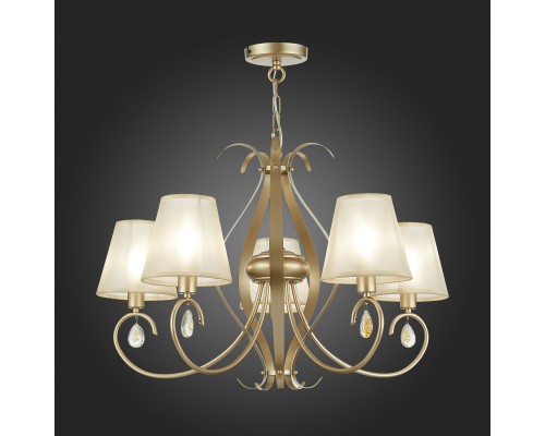 SLE111403-05 Светильник подвесной Шампань/Шампань E14 5*40W FOGGIA