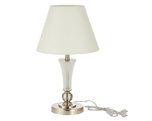 SLE105504-01 Прикроватная лампа Никель/Белый E14 1*40W REIMO