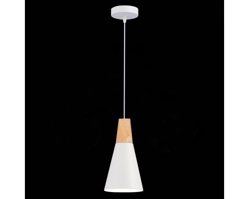 SLE125153-01 Светильник подвесной Белый/Белый, Светлое дерево E14 1*40W MODICA
