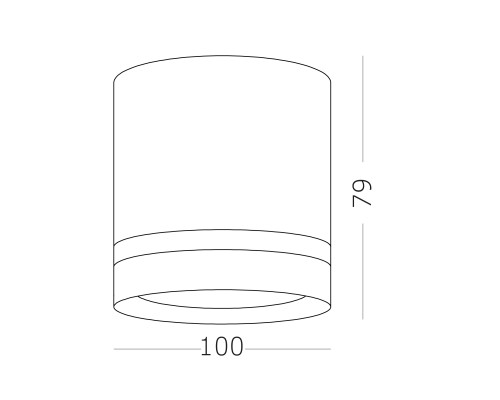ST115.432.07 Светильник потолочный Черный LED 1*7W 3000K 490Lm Ra>90 120° IP20 D79xH100 170-240V Накладные светильники
