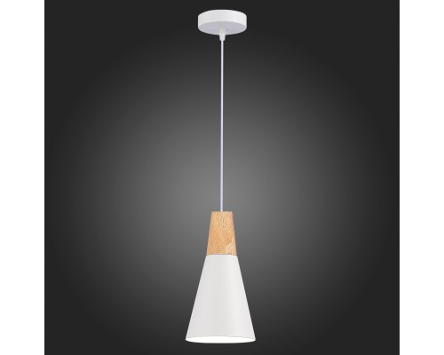 SLE125153-01 Светильник подвесной Белый/Белый, Светлое дерево E14 1*40W MODICA