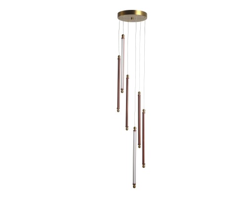 Уценка SL6225.303.06 Светильник подвесной ST-Luce Латунь/Терракотовый, Белый LED 6*5W 3000K BRICK